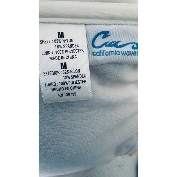 NWT California Waves Medium Smocked Floral Bikini Top Swim Yellow/White/Orange - Picture 3 of 11